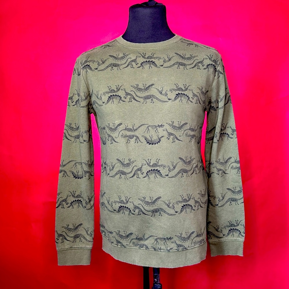 Cat & Jack Long Sleeve Fleece Green Tee Size XL